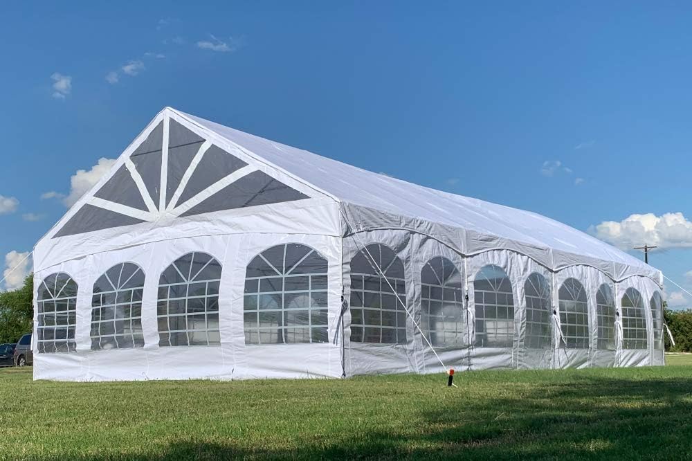 DELTA 40'x20' PE Marquee Party Tent, Tents for Parties, Large Wedding Tent, Carpas para Fiestas,Heavy Duty Canopy, Outdoor Event with Waterproof Top + 5 Storage Bags