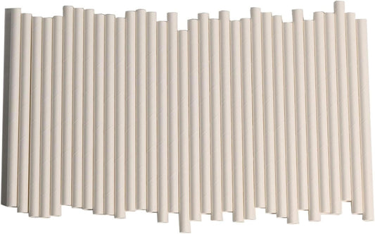 Cocktail Drinking Straws Paper Disposable - 5.75" Small White Straw, Biodegradable Sip Stirrers, for Party, Birthday, Wedding