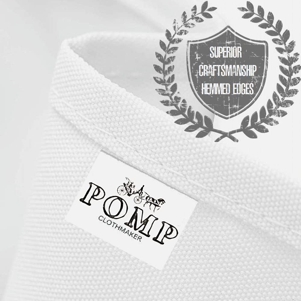 Pomp Black 60" x 84" Poplin Polyester Tablecloth (2 Pack) | Wrinkle + Stain Resistant Easy Care Premium Fabric | Fits 5FT Rectangle Table