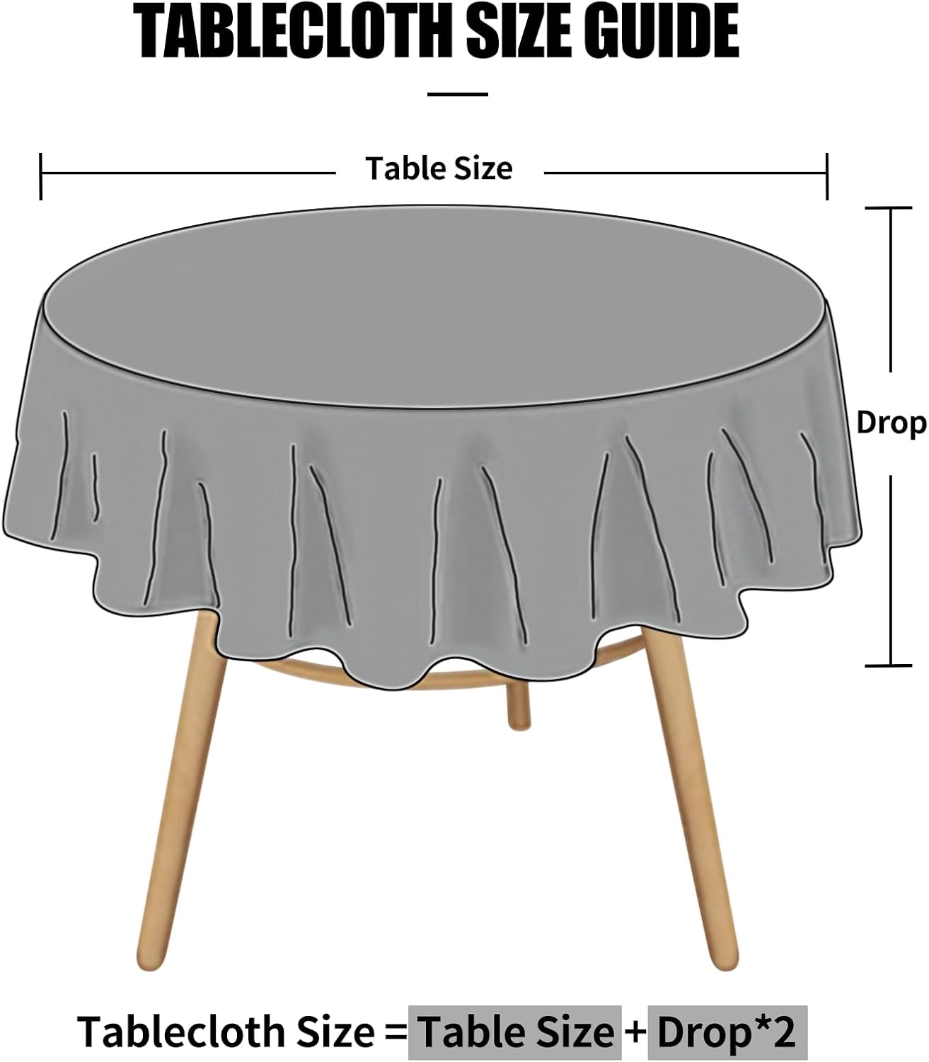 Smiry Round Table Cloth, Waterproof Heavy Duty Vinyl Tablecloths, Wipeable Washable Table Cover for Kitchen and Dining Room (Coffee, 70" Round)