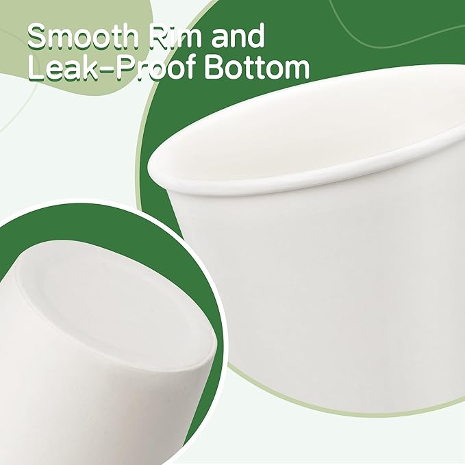 100 Pack 3 oz Paper Cups, Small Coffee Cups, Disposable Mini Bathroom Mouthwash Cups, Suitable for Party, Picnic, Travel, and Events