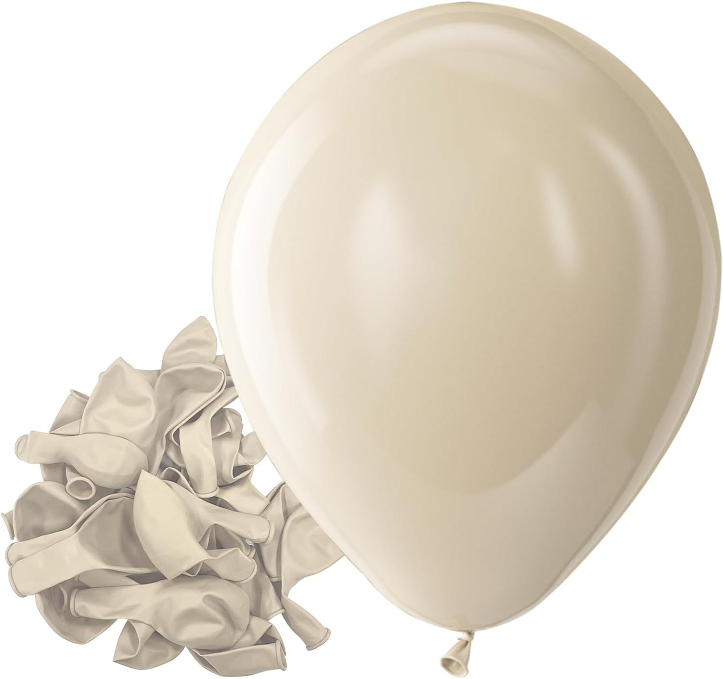 Bezente White Sand Latex Party Balloons - 150 Pack 5 inch Matte Sand White Helium Balloons for Birthday Wedding Bridal Shower Gender Reveal Party Decoration
