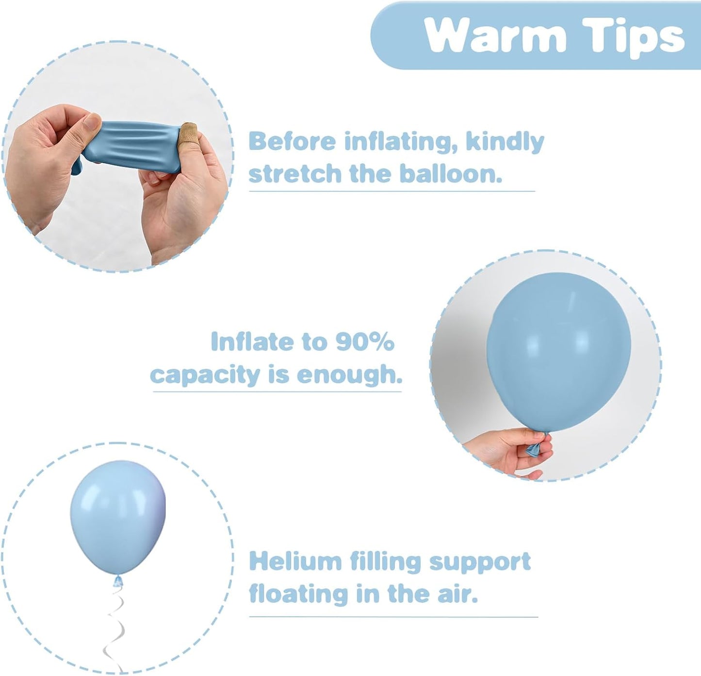 Blue Pink Purple Balloons, 12 Inch Pastel Balloons, Pearl Pink Purple Blue Pastel Latex Balloon for Boys Girls Baby Shower Gender Reveal Mermaid Birthday Wedding Princess Party Decorations