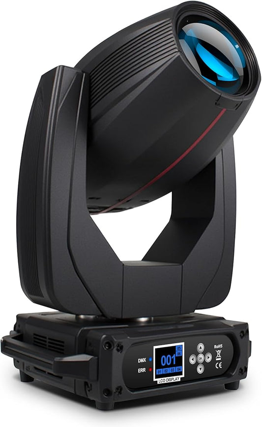 SHEHDS Moving Head Stage Lights 380W 19R Bulb (7500K) 7+5+14Gobos 14 Colors Spotlights 2 Prisms Zoom Wash Effect DMX512 Strobe for Party Disco KTV Bar Show