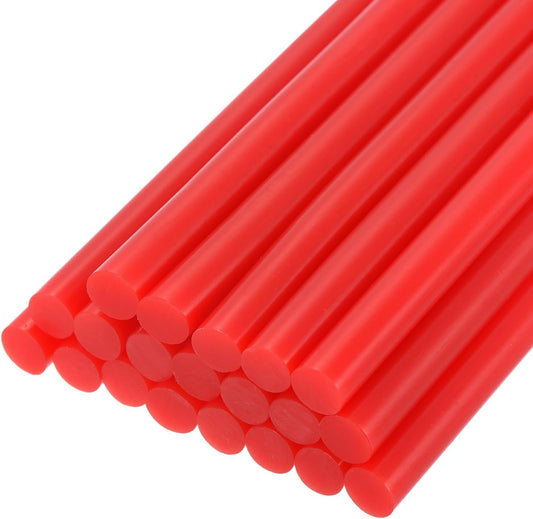 uxcell 20pcs Hot Glue Sticks for Glue Gun 7mm/0.27-inch x 4-inch Mini Hot Melt Adhesive Glue Stick Dark Red