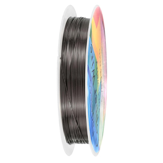 0.3 mm/28 Gauge Copper Wire for Jewelry Making, 49.2FT Copper Beading Craft Wire for Jewelry/Weaving/DIY Crafting/Planting, Color-Retaining [15M, Metallic Black]