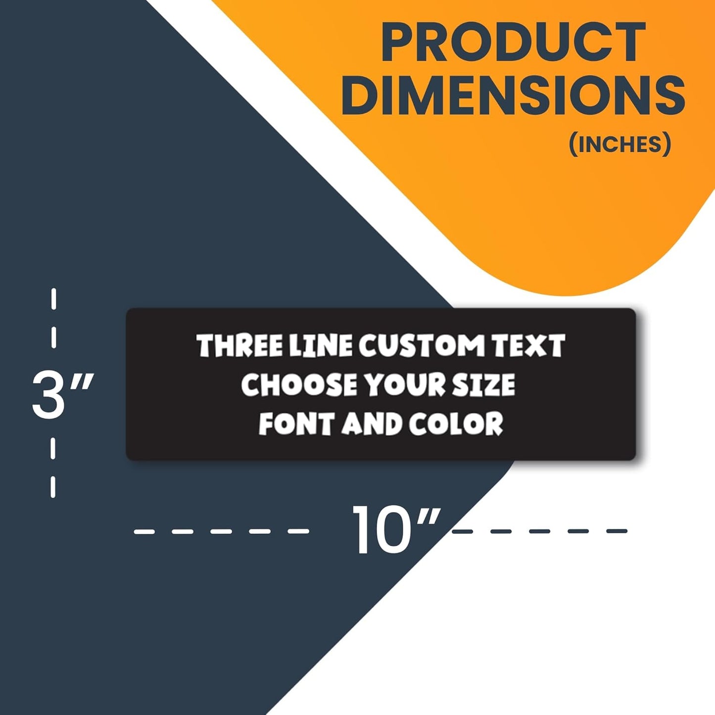 Magnet Me Up Line Custom Text Customizable Magnet Decal, Design Your Own Personalized Car Magnet, 3x10 Inch, for Business, Advertising, Gift, Choose Your Text, Font and Color, Crafted in USA