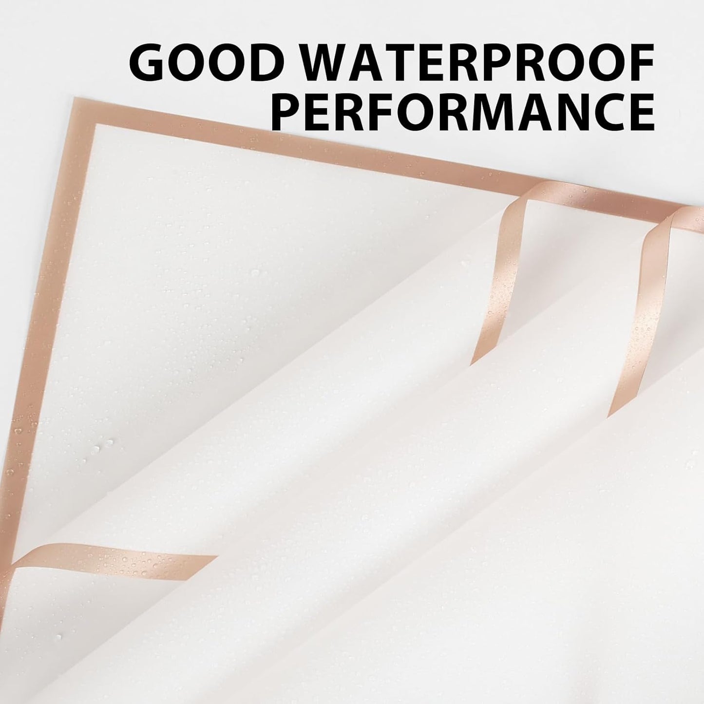 NESCCI 20 Sheet Flower Wrapping Paper - Waterproof Floral Bouquet Wrapping Paper, Florist Supplies Packaging Paper for Wedding Birthday Gift DIY (White)