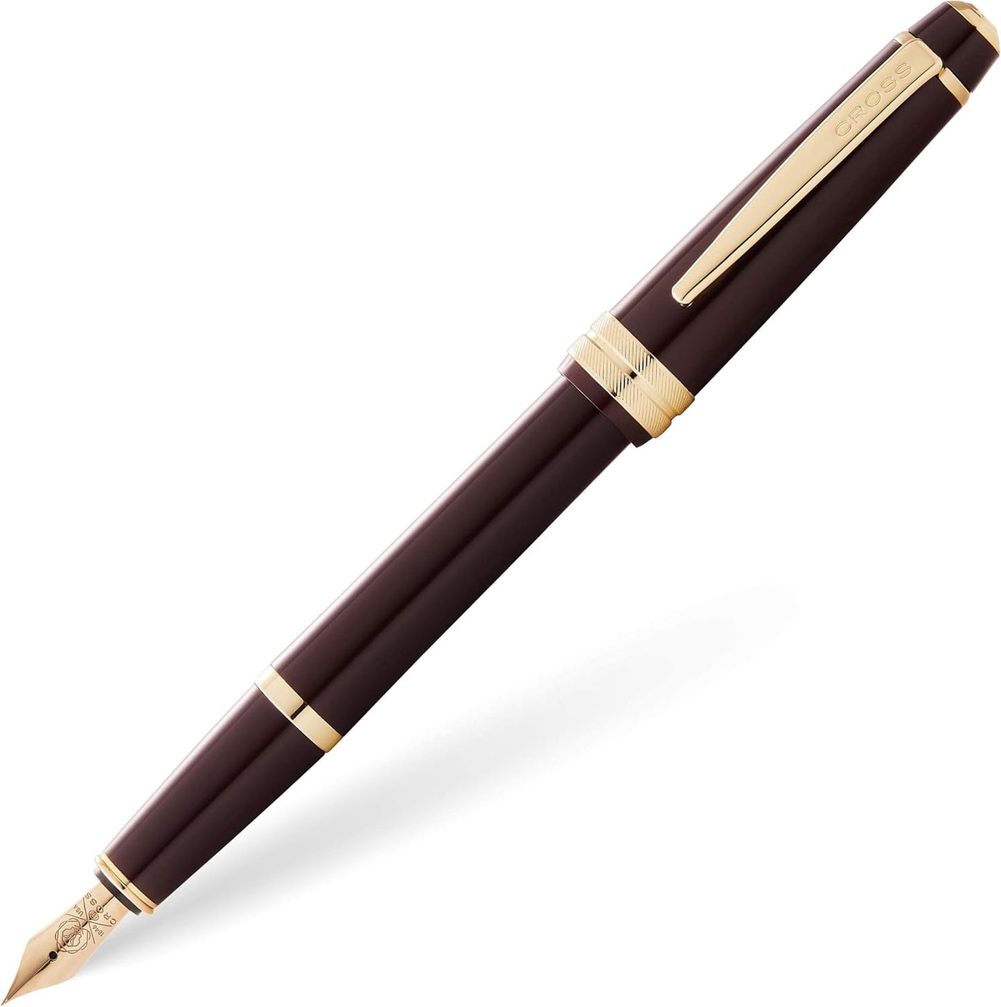 Cross Bailey Light Polished Burgundy Resin and Gold Tone Extra Fine Nib Fountain Pen