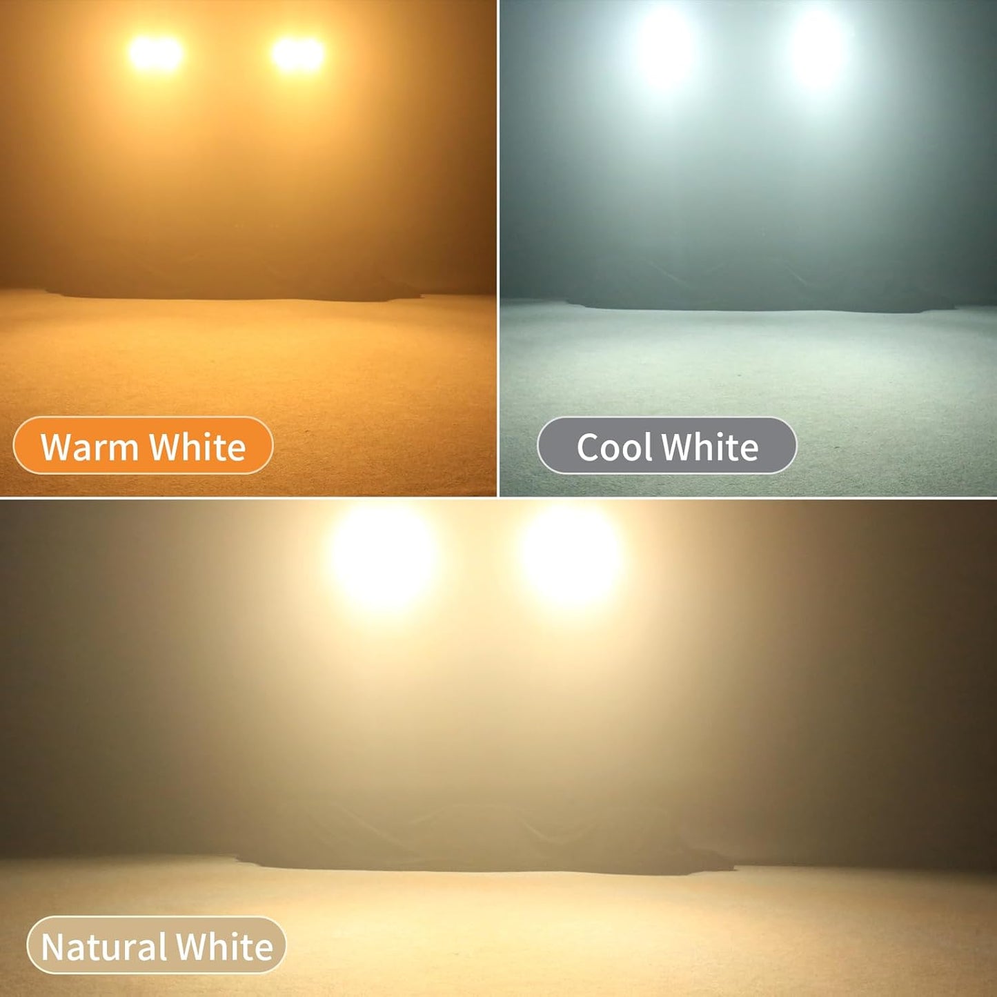Stage Lights, 4X100W COB Spotlight LED Par Can Retro Lights, 2 in 1 Cool White & Warm White DMX512 Sound Activated Blinder Uplights for Events Parties Wedding Church Concert Studio Show Dance - 2Packs