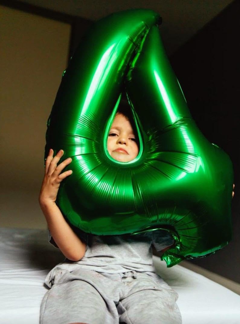40 Inch Large Green 14 41 Number Balloon, Giant Number 14 41 Birthday Balloons, Foil Mylar Big Balloons for Anniversary Graduation Supplies Decorations