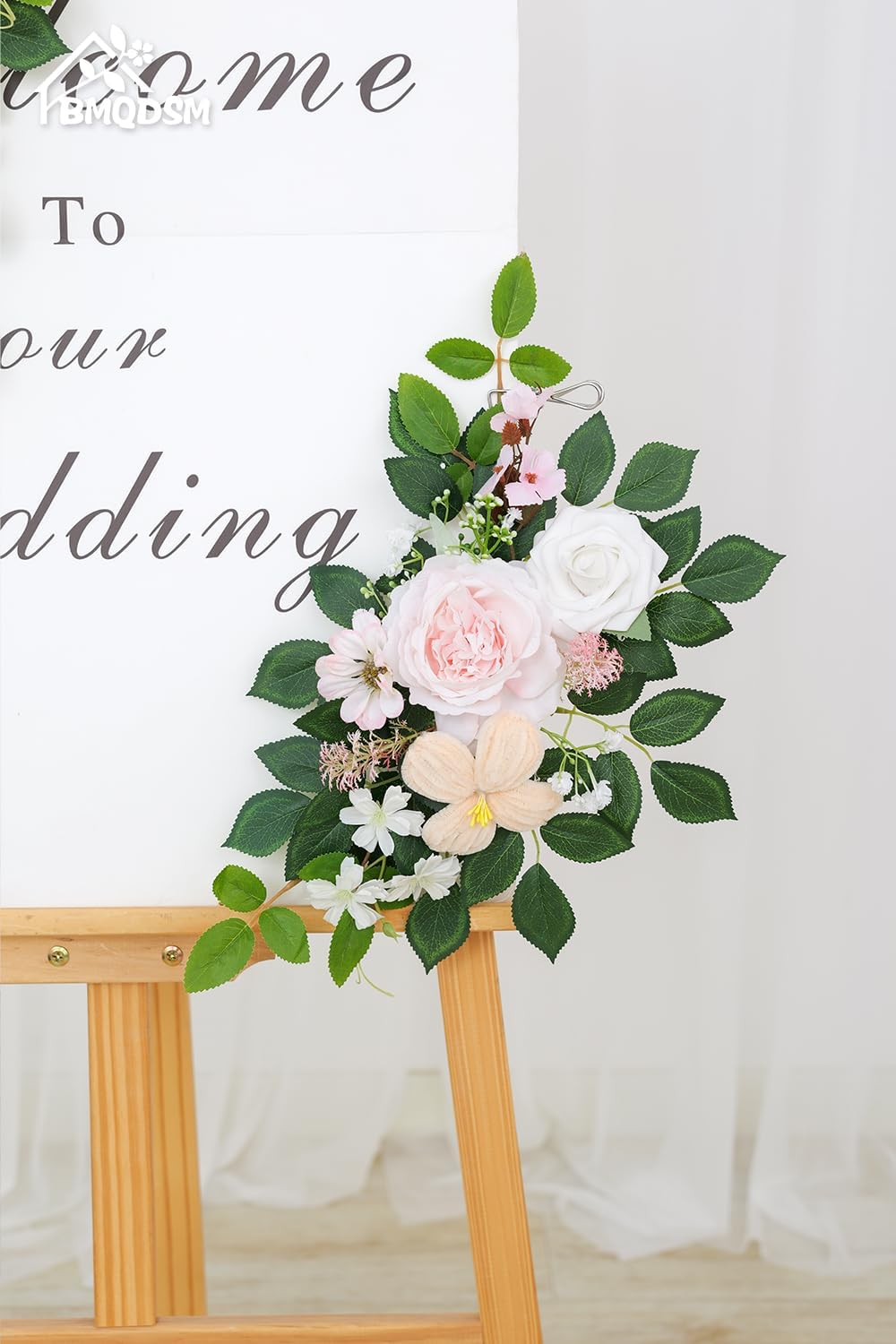 Pack of 2 Faux Flowers,Wedding Arch Flowers,Wisteria Hanging Flowers,Flower Garland Be Suited to Aisle Decorations for Wedding Ceremony(New Pink)