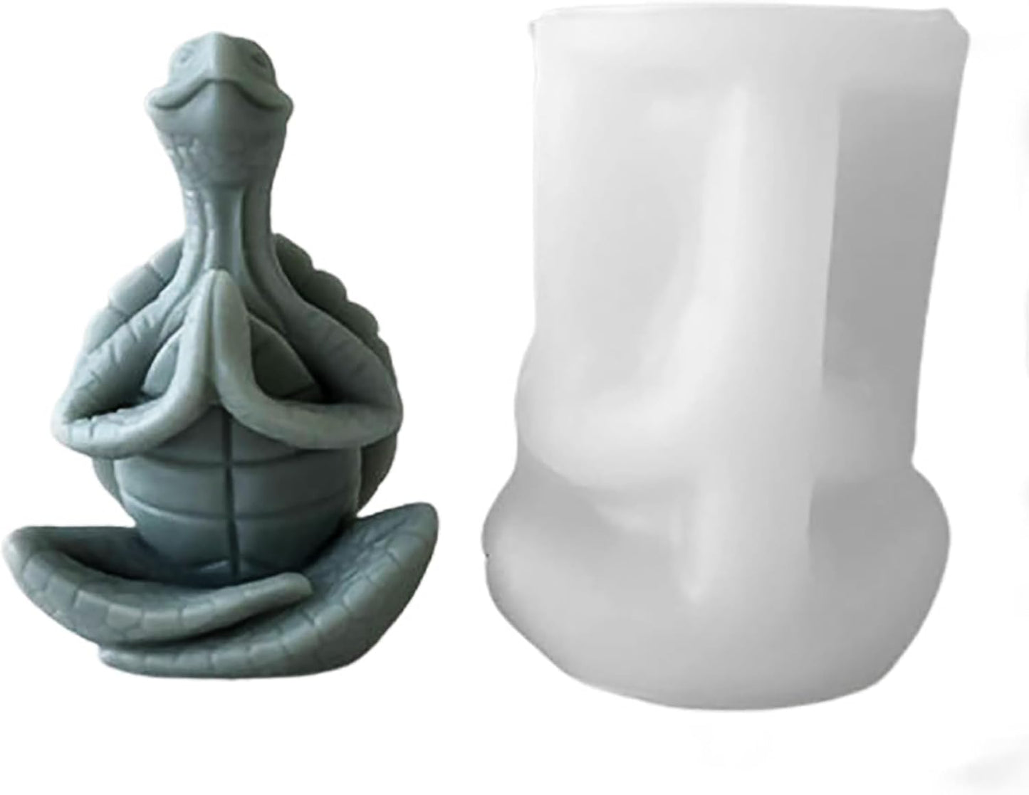 Pray Turtle Resin Casting Mold - Silicone Candle Making Mold for Home Decor - 3D Animal Mold