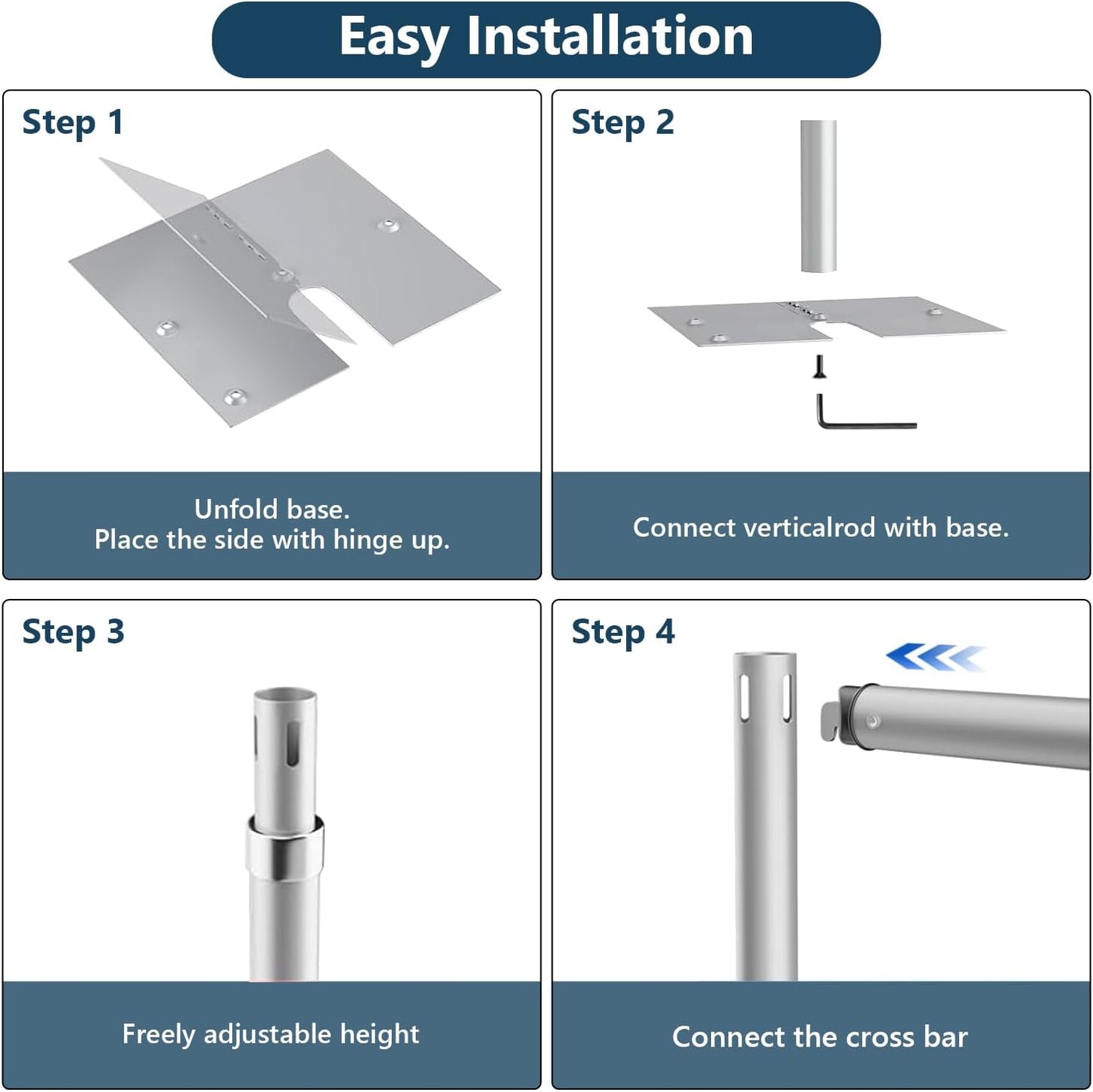 SLOW DOLPHIN 10x 8.6ft Pipe and Drap Backdrop Stand Kit,Heavy Duty Adjustable Frame Backdrop Stand for Event, Birthday Party, displays and Wedding Decoration