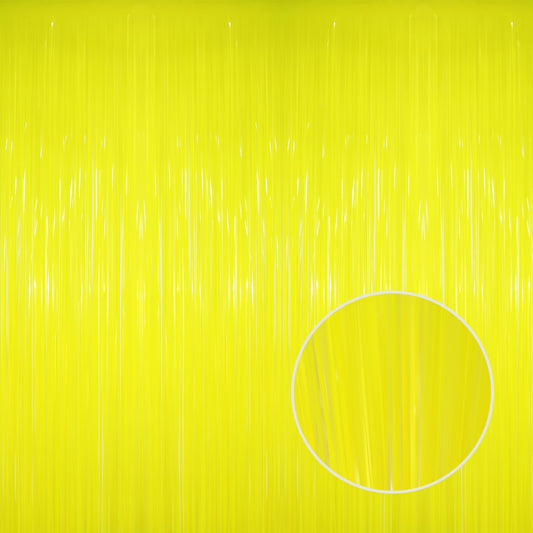 GOER 3.2 ft x 8.2 ft Metallic Tinsel Foil Fringe Curtains Party Photo Backdrop Party Streamers for Birthday,Graduation,New Year Eve Decorations Wedding Decor(4 Packs,Candy Lemon Yellow)