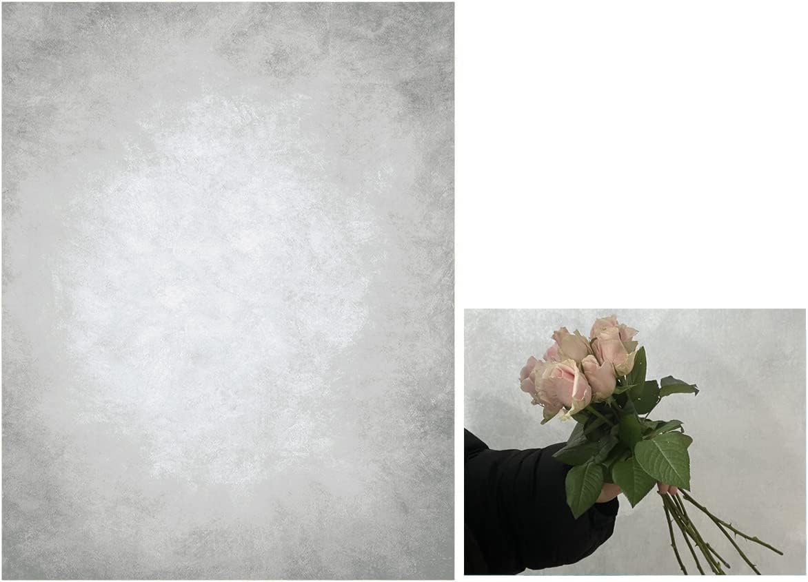 5x7ft Grey Portrait Photography Backdrops Solid Texture Abstract Photo Background for Photoshoot