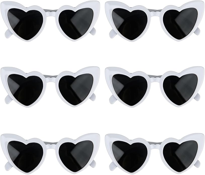 8 Pairs Bachelorette Party Heart Shaped Sunglasses Party Decorations Bridesmaid Proposal Gifts for Women