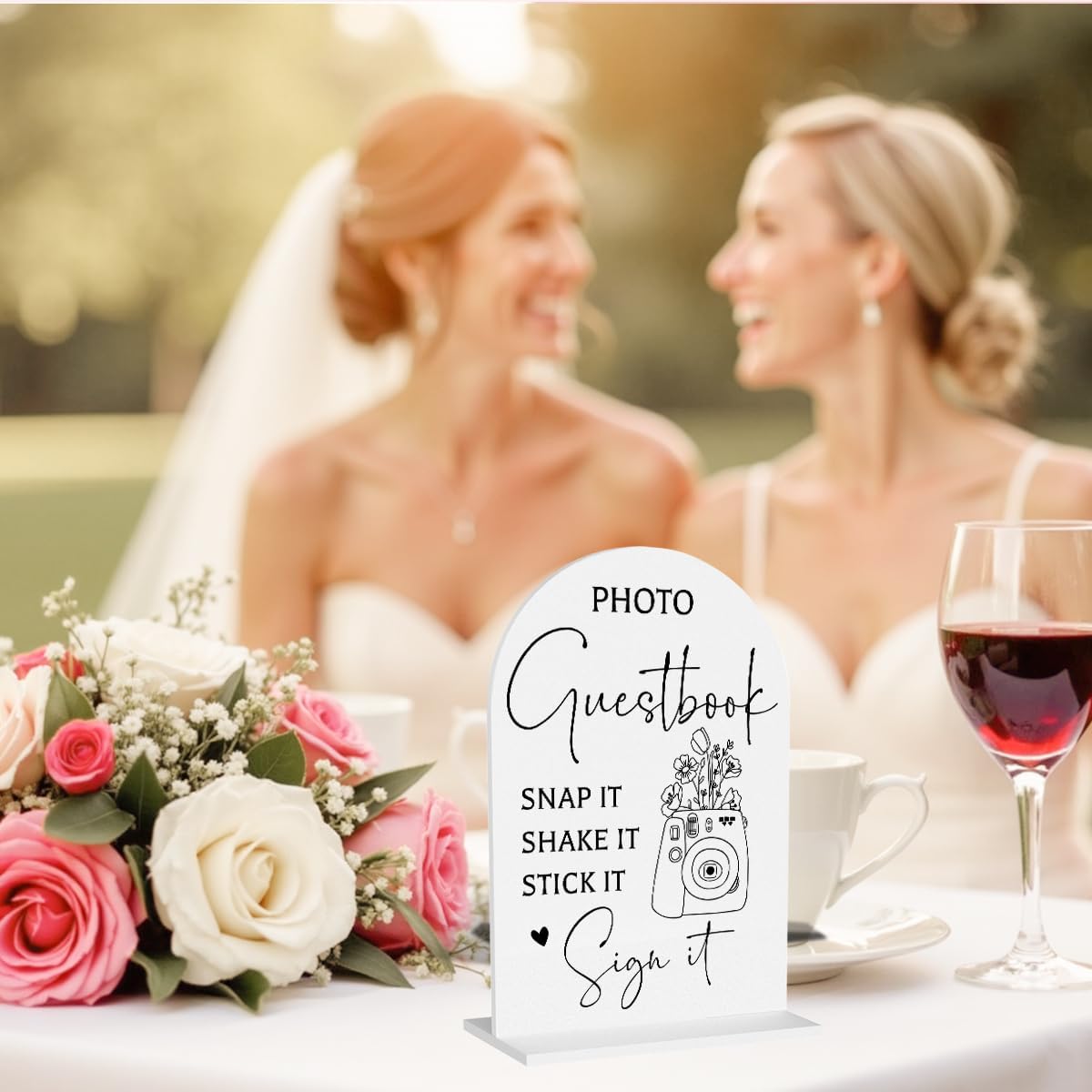 Guest Book Wedding Reception, Wedding Signs White Acrylic Table Sign for Marriage Parties Anniversaries Reception Cafe Hotel Party Bar Business Event