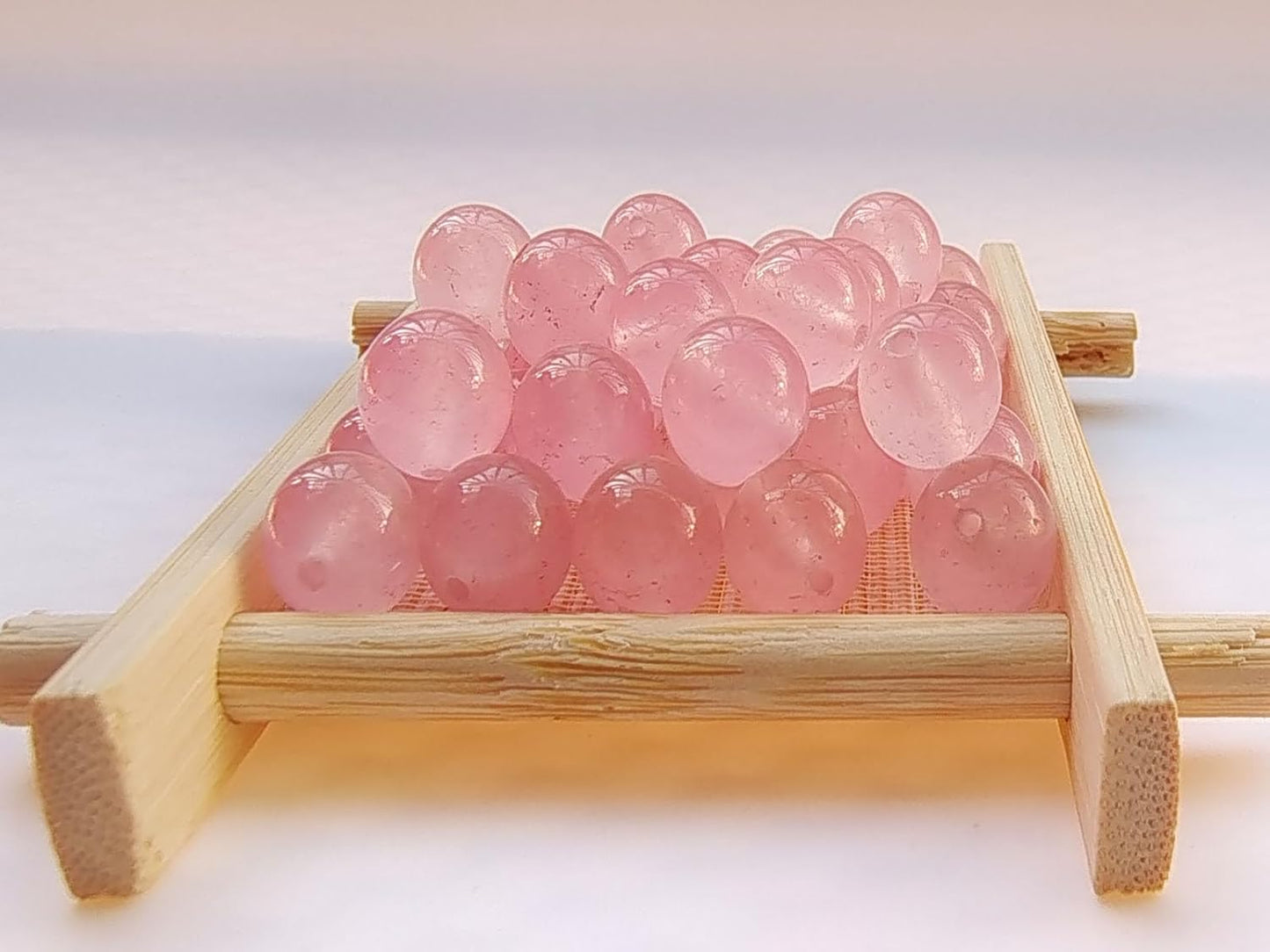 Stone Beads 10mm 60pcs Pink Chalcedony Beads Round Loose Gemstones Beads for Bracelet Necklace Jewelry Making (10mm, 61027 Pink Chalcedony)