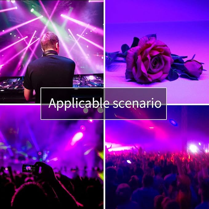 U`King Black Lights for Glow Party 72W UV 36LED Blacklight Glow in The Dark Black Light Strobe with Remote Control DMX Portable for Tapestry Church Parties Birthday Party DJ Bars Nightclubs