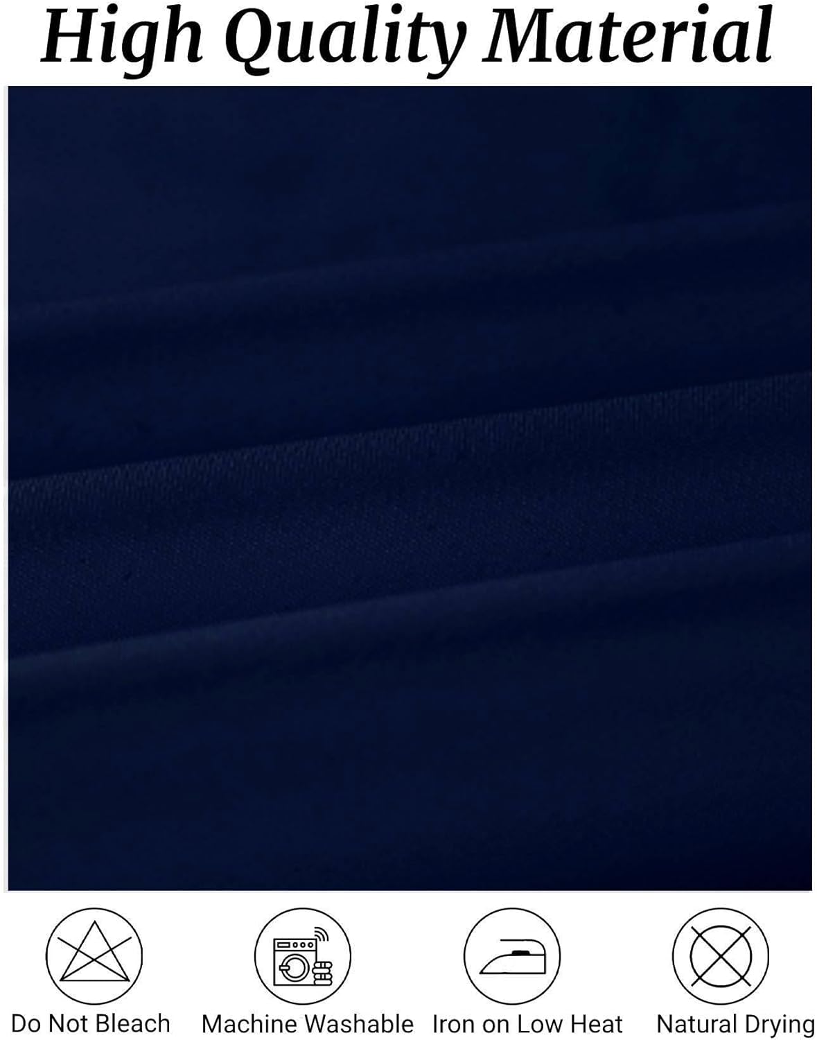 Fokitut 6 Pack Rectangle Tablecloth, 60x120 Inch, Stain Resistant and Wrinkle Polyester Table Cloth, Fabric Table Cover for Kitchen Dining, Wedding, Party, Holiday Dinner-Navy