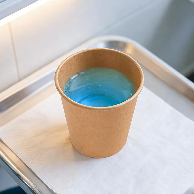 400 Pack 3 oz Kraft Paper Cups, Small Disposable Bathroom Cups, Mini Mouthwash Cups, Hot/Cold Drinking Cups for Bathroom, Parties, Picnics and Travel