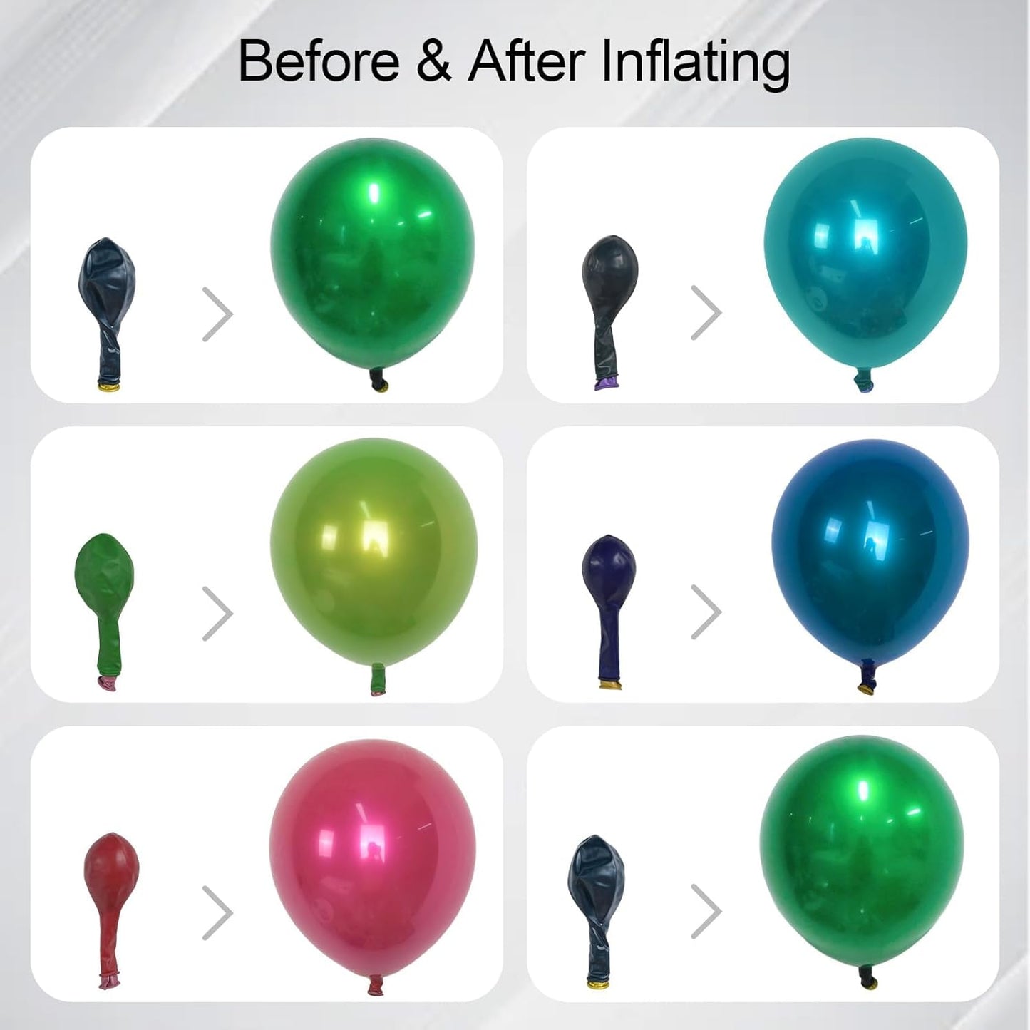 Double-stuffed Metallic Colorful Balloons, 50 Pcs 10 Inch Multicolor Balloons with Double Layer Design for Birthday Party, Wedding, Anniversary, and Celebration Decorations, Includes 10m White Ribbon