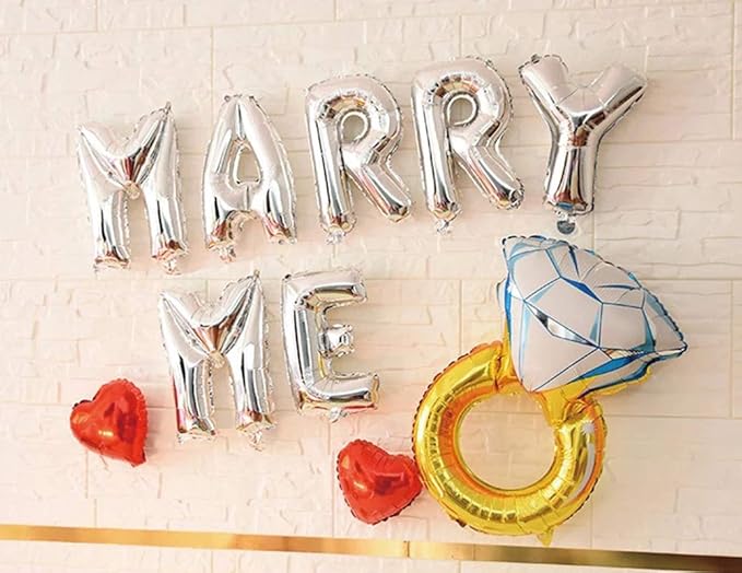 Tellpet Bachelorette Party Decorations Engagement Party Decorations, Diamond Ring Balloon, 2 pieces
