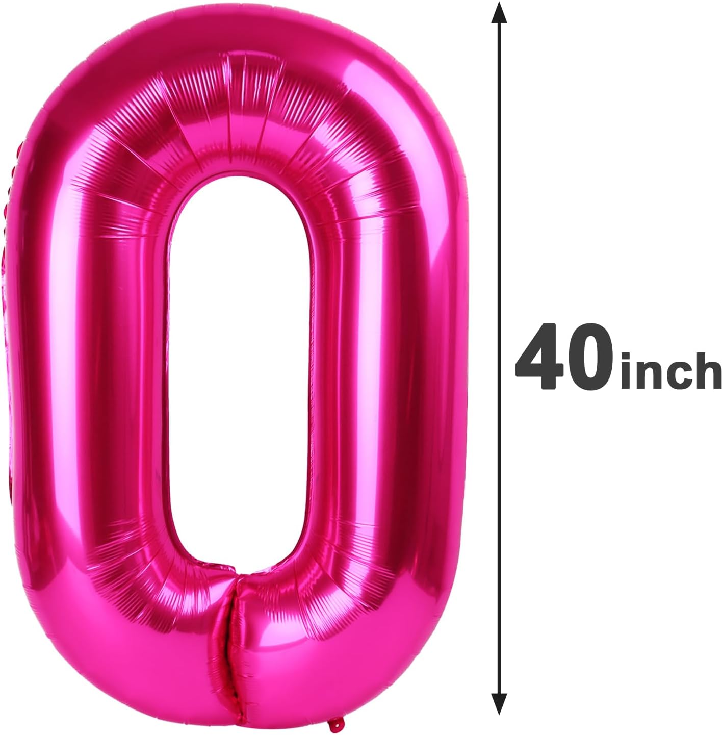 Hot Pink 40 Inch 30 Number Balloons, 30 Decorations for 30 Birthday, Foil Giant Birthday Graduations Anniversary Party Balloons