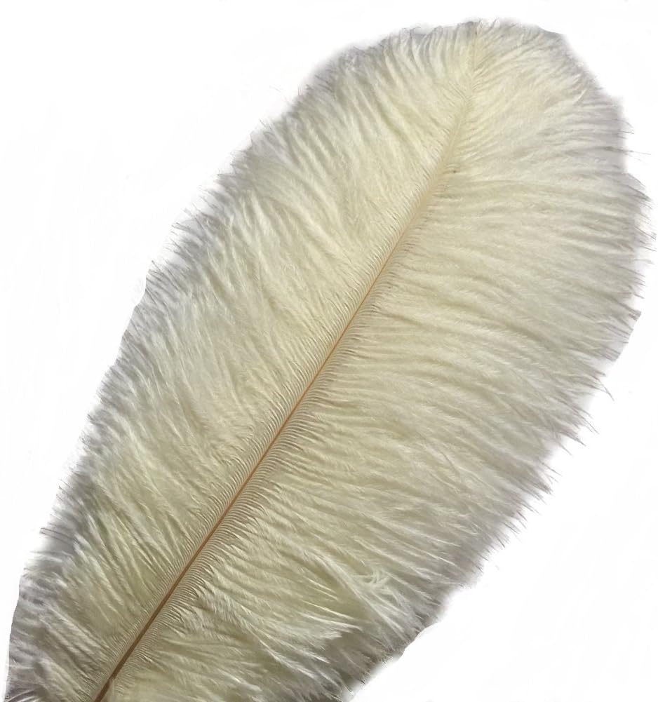 KOLIGHT 40pcs 12''~14''(30~35cm) Natural Ostrich Feathers for DIY Home Wedding Party Office Decoration (Ivory)