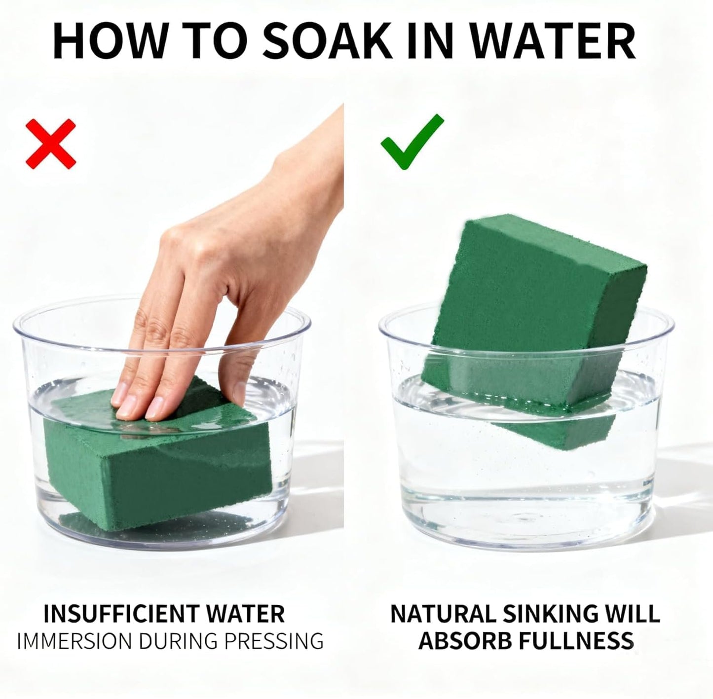 Premium Wet & Dry Floral Foam Blocks – Easy-Cut Flower Foam for Arrangements (6 Pack, High Density, Quick Water Absorption) – Best Floral Foam Blocks & Flower Foam for Fresh & Artificial