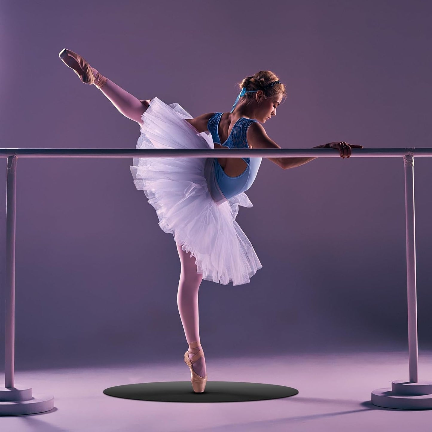 Portable Dance Floor Smooth Ballet Floor Vinyl Dance Mat for Home Stage Studios Kids Adults Practice Improve