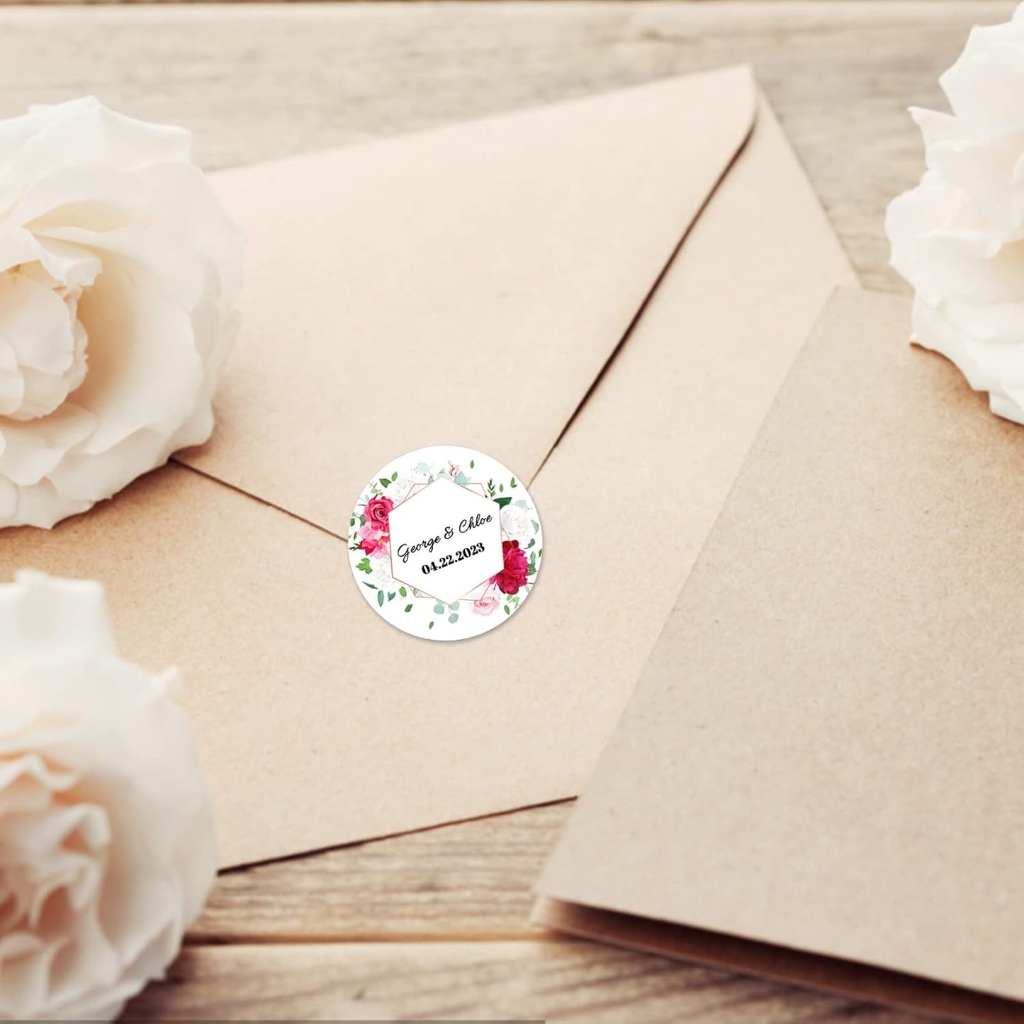 50 Pack Custom Stickers Personalized Labels for Business Logo Customized Vinyl Wedding Favors Birthday Baby Bridal Shower Make Your Own Decals