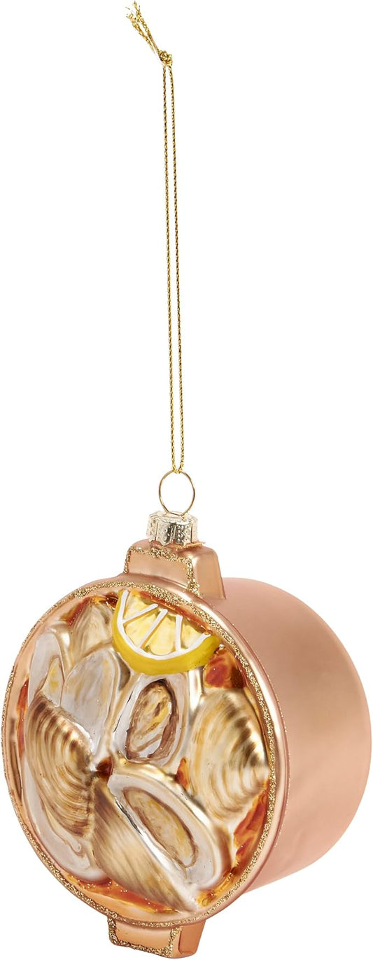 Primitives by Kathy Glass Clam Bake Pot Ornament Christmas Ornament Holiday Décor Hanging Tree Decorations Festive Old World Vintage Style Themed Gift
