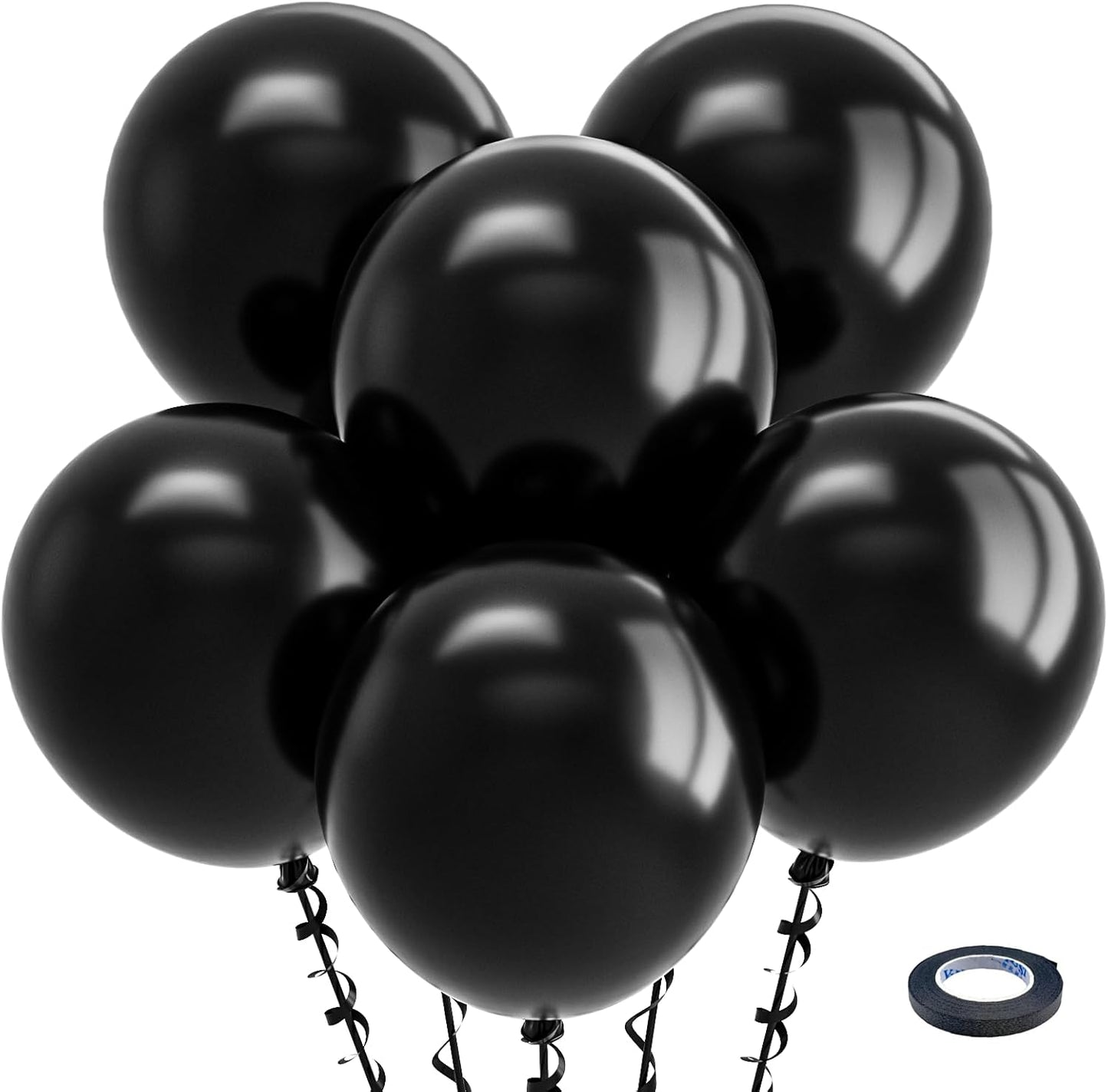 Bezente Black Balloons 18 Inch- 30 Pack Large Thick Black Balloons Big Round Black Latex Balloons for Birthday Graduation Baby Shower Gender Reveal Halloween Party Decorations