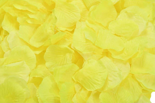 ocharzy 1000 PCS Rose Petals Artificial Flower Petals for Romantic Night, Wedding Decoration, Party, Events, Valentine Decor (Yellow)