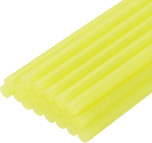 uxcell 20pcs Hot Glue Sticks for Glue Gun 11mm/0.43-inch x 4-inch Mini Hot Melt Adhesive Glue Stick Glitter Yellow