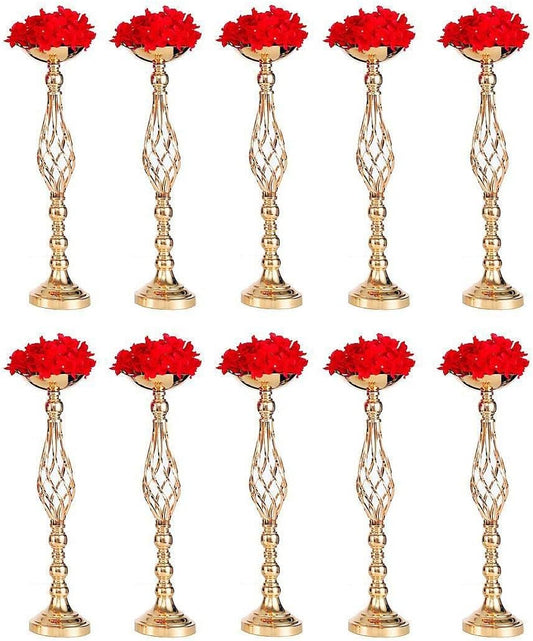 Wedding Centerpieces for Reception Tables, Twist Candleholder Stands, Flower Arrangement Vases, Metal Centerpieces for Wedding Road-Leading Party Home Decor