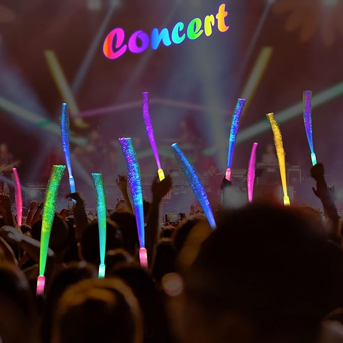 100 Pack Glow Sticks Mardi Gras Party Supplies ,3 Models Flashing Sticks, Fiber Optic Wands Light up Sticks Fit New Years Eve Wedding Birthday Christmas valentine's day