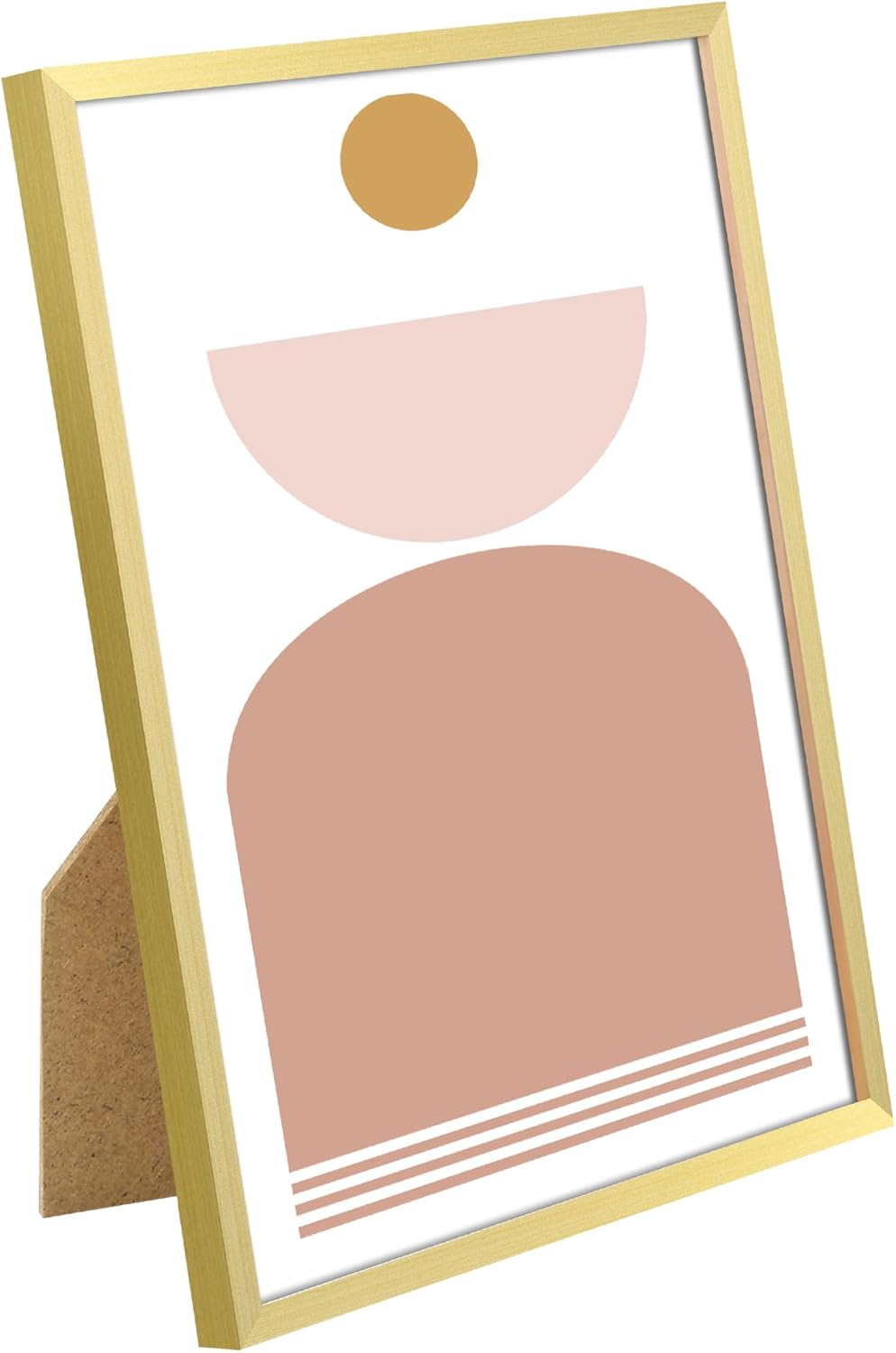 upsimples 8x10 Picture Frame Set of 3, Made of High Definition Glass for 8 x 10, Wall and Tabletop Display Thin Border Photo Frames for Home Decor, Gold