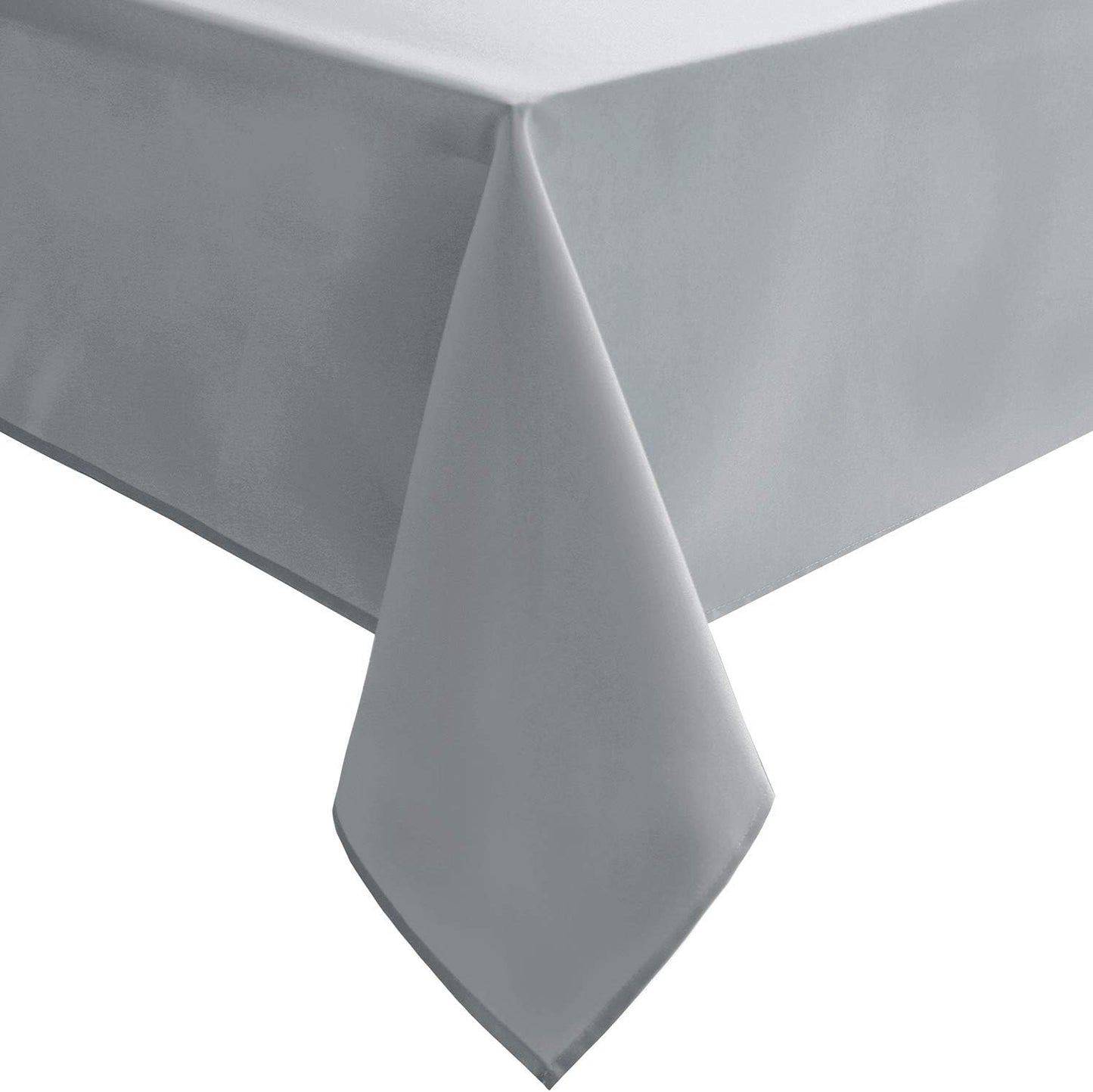 Hiasan Silver Grey Rectangle Tablecloth - Waterproof and Spillproof Washable Fabric Table Cloth for Dining Room Kitchen Party and Outdoor, 54 x 80 Inch