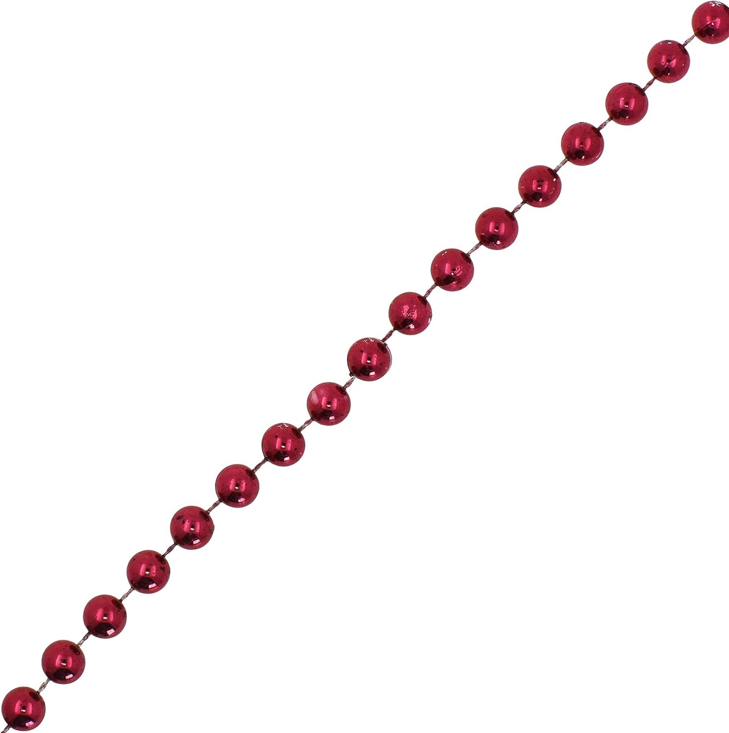 Mandala Crafts 6mm Faux Burgundy Pearl Beads Roll - 27 Yards Strand of Fake Pearls Chain Garlands Spool String for Christmas Tree, Wedding, Party, Vases, DIY Decoration
