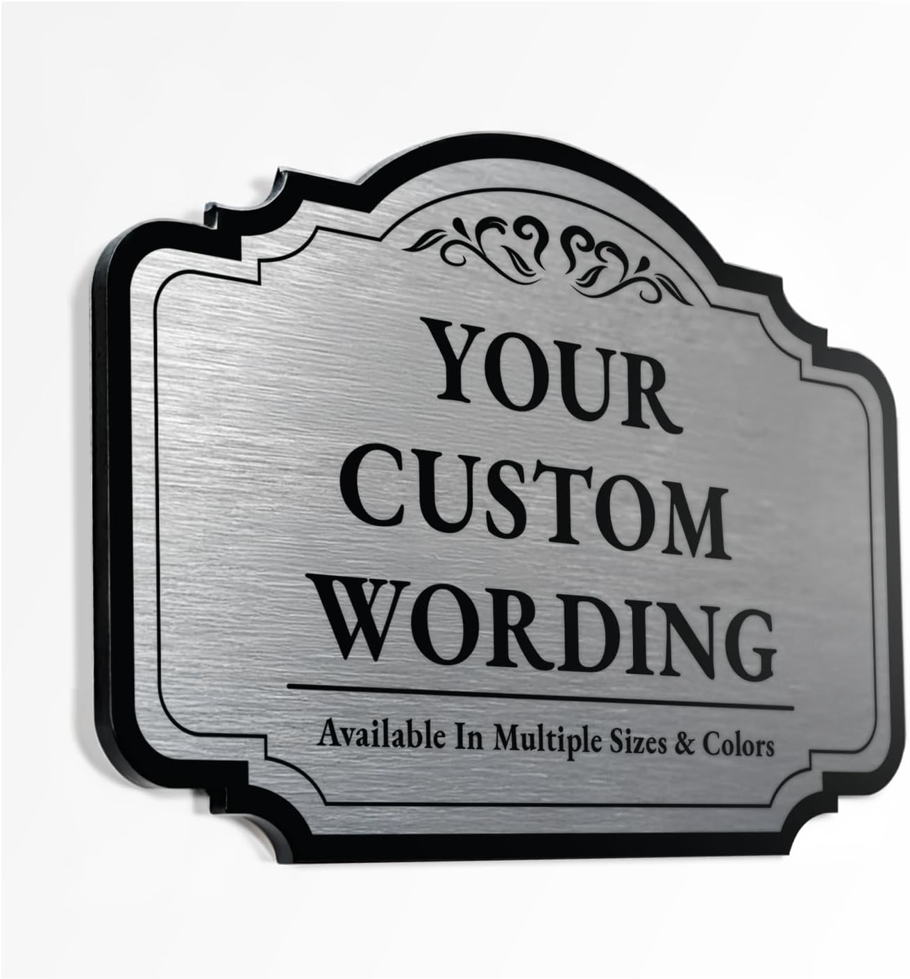 Custom Outdoor Metal Signs, Personalized Aluminum, Driveway Sign, Waterproof & Made in USA - Design 2, Silver 8x8 In