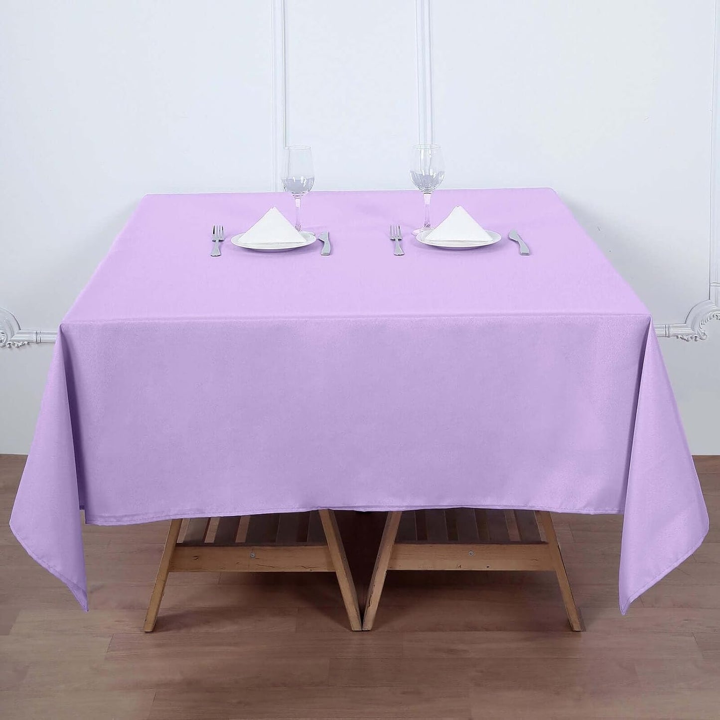 Efavormart 70" Lavender Square Polyester Tablecloth for Dining Table, Wedding, Party, Event, Banquet, Restaurant Decoration