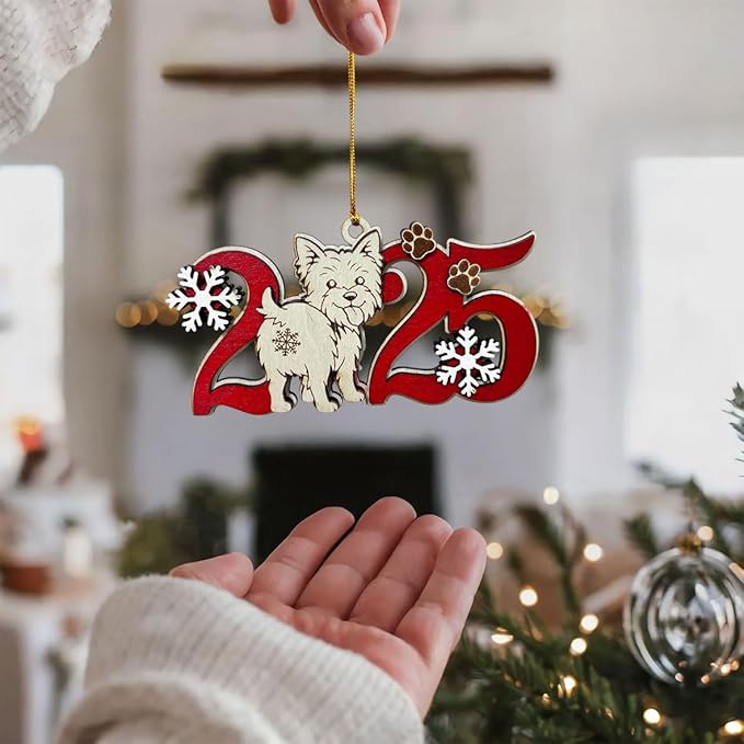 Yorkshire Terrier Christmas Ornament – Wooden Yorkie Dog Ornament for Tree, Cute Puppy Holiday Decoration, Personalized Pet Keepsake Gift for Women, Men, Kids, Dog Mom & Dad