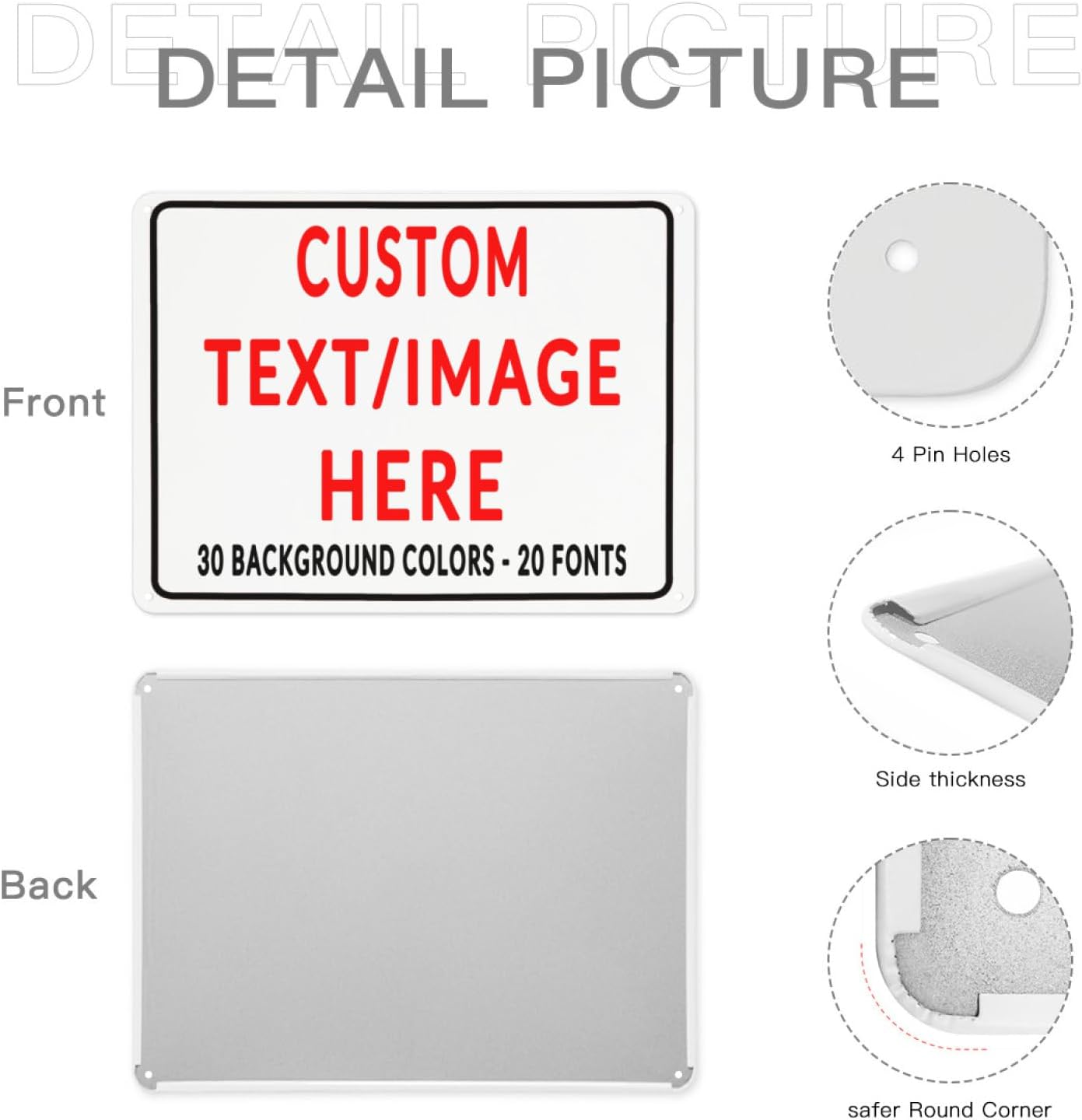 Custom Sign Personalized Custom Metal Sign, Customize For Office, Business, Workplace, Office, Home, Delivery Signs 12x16