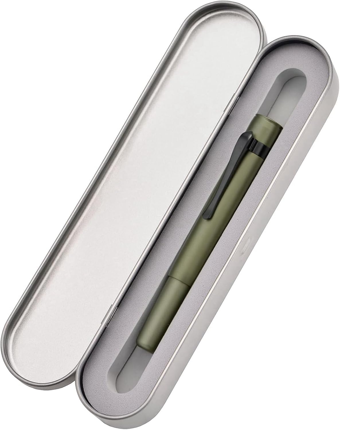 Hongdian M2 Black Forest Mini Rollerball Pen, Fine Point 0.5mm, Sleek Aluminium Pocket Pen with Black Ink Refill, Ideal for Travel & Signature (Army Green)