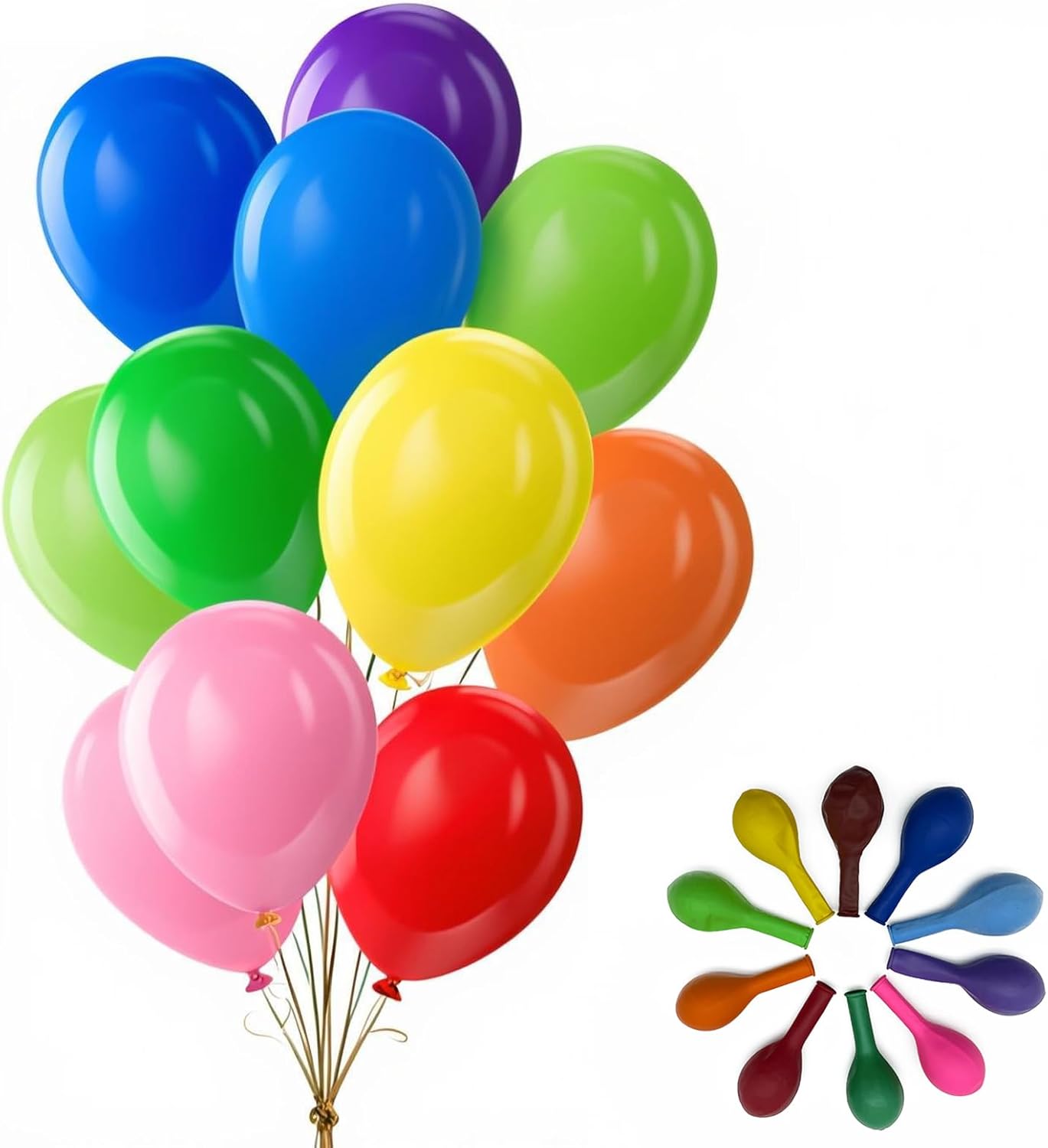 100 Pack Balloons, 12 inch Balloons Assorted Colors for Birthday, Party, Wedding, Anniversary and Vacation