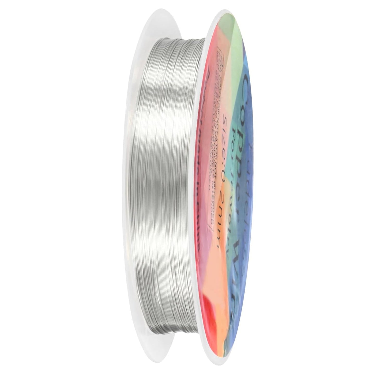 0.2 mm/32 Gauge Copper Wire for Jewelry Making, 82FT Copper Beading Craft Wire for Jewelry/Weaving/DIY Crafting/Planting, Color-Retaining [25M, Bright Silver]