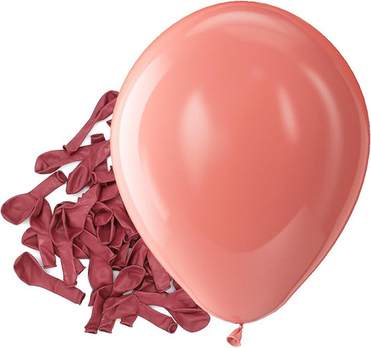 Bezente Dusty Pink Latex Party Balloons - 150 Pack 5 Inch Matte Small Blush Pink Rose Pink Helium Balloons for Birthday Wedding Anniversary Bridal Shower Gender Reveal Boho Theme Party Decoration
